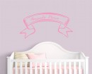 Ribbon Customized Name Vinyl Wall Decal For Nursery